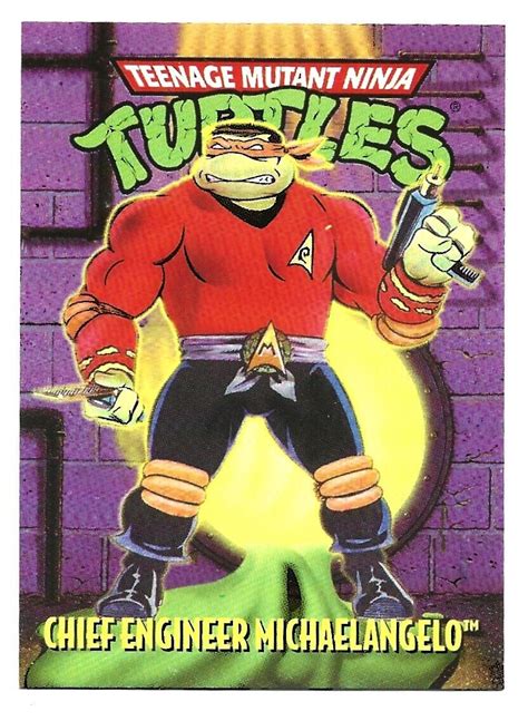 teenage mutant turtles star trek parody playmates card chief