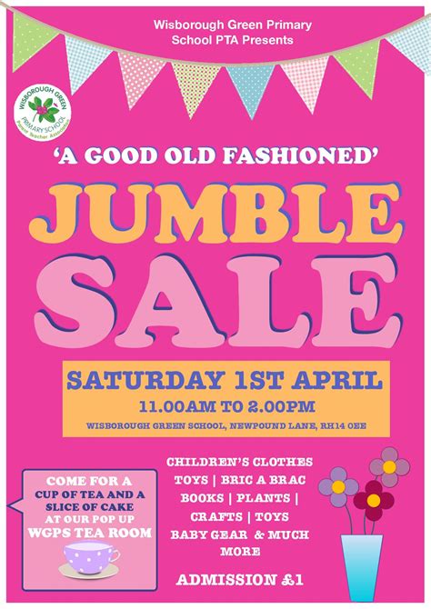 organising  school jumble sale waste