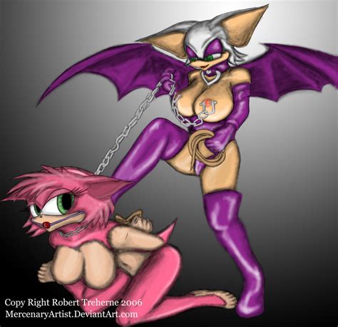 rule 34 amy rose arms behind back arms tied ball gag bdsm bondage breasts chains dominated