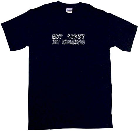 Not Crazy Just Misunderstood Mens Tee Shirt Pick Size Color Small 6xl S
