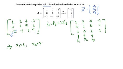 linear algebra solving  matrix equation  youtube