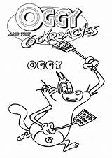 Oggy Coloring Cockroaches Page8 Pages Pdf Open Print  sketch template