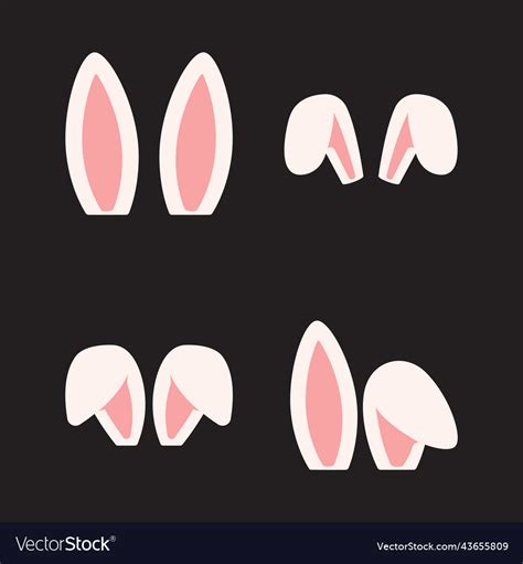 easter bunny ears mask rabbit ear royalty  vector image