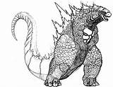 Coloring Godzilla Pages Big Printable Fat Wars Final Robot Color Print Template Sketchite sketch template