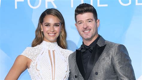 robin thicke and fiancée april love geary expecting third