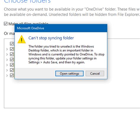 quick fix  onedrive  stop syncing folder