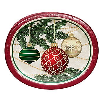 artstyle decorate  tree holiday  oval paper plates  ct