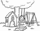 Yard Clipart Backyard Clip Drawing Line Drawings Outdoor Cliparts Library Garden Colouring Pages Simple Ninja sketch template