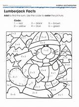 Color Number Worksheets Kindergarten Addition Math Grade Numbers Coloring Printable 1st Pages Easy First Grades Kids Complete Activities Tracing Book sketch template