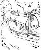 Barn Coloring Pages Getcolorings Printable Farming sketch template