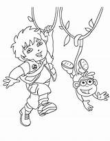 Diego Coloring Pages Go Printable Print Dora Kids Monkey Explorer Bestcoloringpagesforkids Printables Gabriel Swinging Cartoon Books Color Sheets Getcolorings Characters sketch template