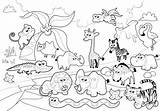 Zoo Savane Colouring Animale Fond Everfreecoloring Kidspressmagazine sketch template