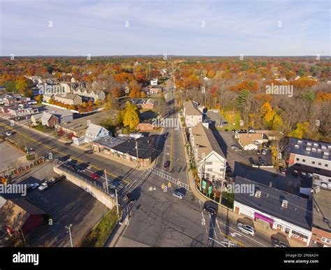 aerial view  wilmington historic town center  main street
