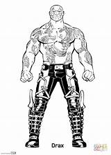 Drax Guardians Destroyer Infinity Superhero Scribblefun Distruttore Awesome sketch template
