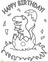 Anniversaire Verjaardag Dinosaure Dessiner Joyeux sketch template