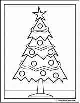 Tree Christmas Coloring Print sketch template