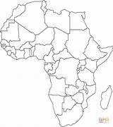 Coloring Africa Map Pages Countries Outline Supercoloring Printable sketch template