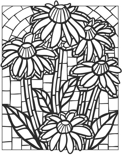 mosaic coloring pages  adults karlinhacolucci