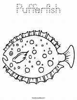 Coloring Fish Puffer Pufferfish Pages Drawing Dolphin Noodle Twisty Outline Twistynoodle Animal Built California Usa Designlooter Getdrawings Getcolorings sketch template