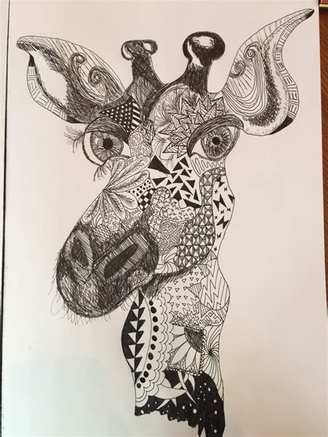 giraffe zentangle zentangle patterns zentangle art coloring pages