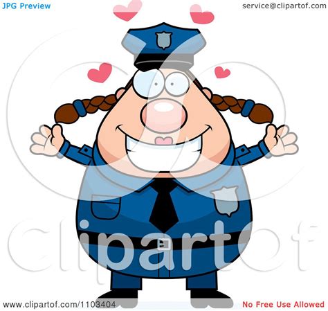 clipart loving chubby caucasian police woman royalty