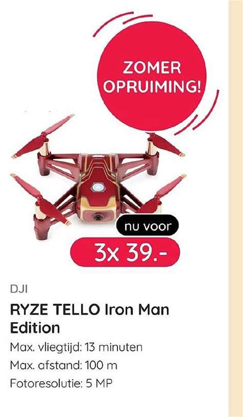 dji ryze tello iron man edition drone aanbieding bij kijkshop