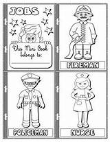 Colouring Vocabulary Jobs Occupations Books Worksheets Book Mini Pages Preschool Esl Games Kindergarten Kids Job Flashcards English Community Printables Worksheet sketch template