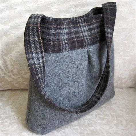 gray  plaid bella handbag fall handbags wool bags fall bags handbags