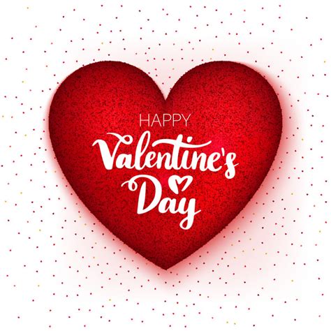 happy valentine day heart vector material