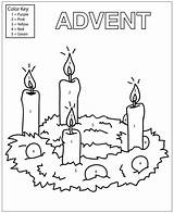 Advent Wreath Printablee sketch template