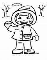 Coat Winter Coloring Pages Illustration Getdrawings Drawing Children Young sketch template
