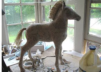 paper mache horse project day