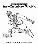 Coloring Spiderman sketch template