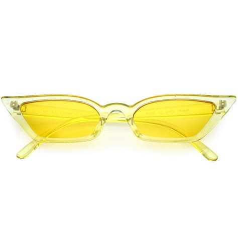 sunglass la women s translucent thin extreme cat eye sunglasses