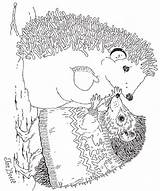 Hedgehog Brett Snowman Hedgie Janbrett Afkomstig Kleurplaten sketch template