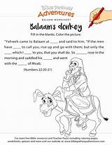 Balaam Donkey Lessons Biblepathwayadventures Preschool Printables Pathway Hebrew sketch template