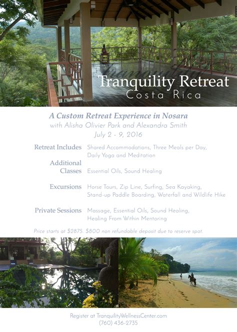 retreat flyer tranquility wellness center