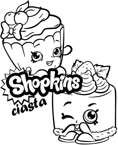 shopkins kolorowanka  ciastkami shopkins coloring pages