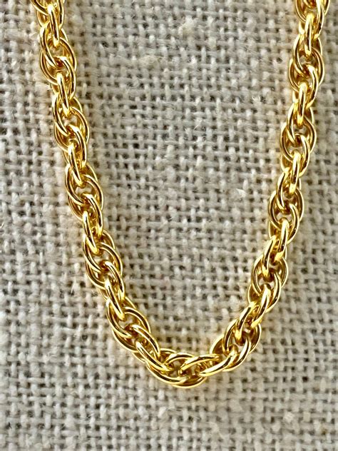 kgf double rope chain  gold filled sku  etsy
