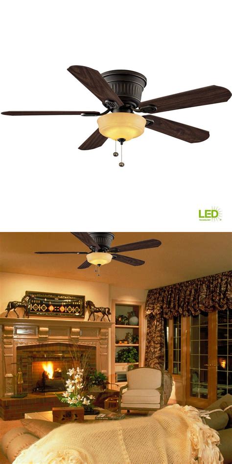 hampton bay ceiling fan   lights hampton bay rothley   led indoor oil rubbed bronze