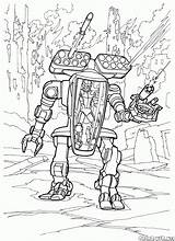Coloring Pages War Robots Fighting Machine Wars Futuristic Colorkid Template sketch template