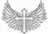 Tattoos Asas Tatuajes Alas Croix Ailes Dragoart Kreuz Wing Crosses Getdrawings Ange ángel Motive Flügeln Flügel Arcangel Reloj Diamante Chulos sketch template