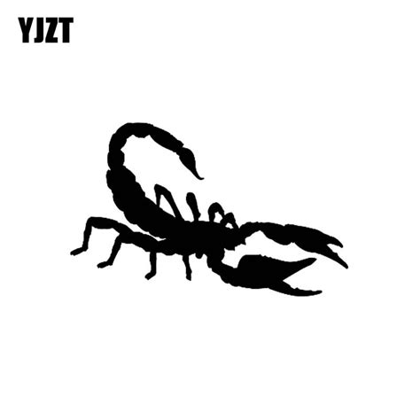 yjzt 12 7cm 8cm ferocious scorpion thriller fluttering decal vinyl car