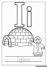 Coloring Igloo Silhouette sketch template