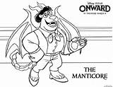 Manticore Coloring Onward sketch template