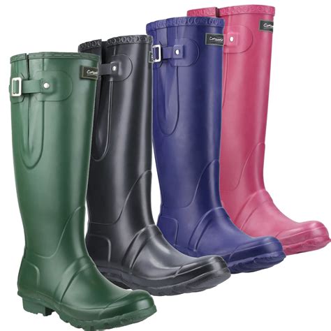 menswomens cotswold windsor tall rubber wellington wellie boots sizes    ebay