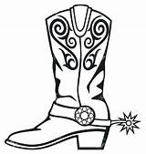 Boot Cowboy Boots Drawing Color Coloring Combat Getdrawings sketch template