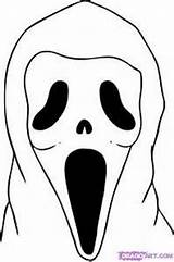 Coloring Pages Scream Horror Mask Halloween Face Ghost Printable Drawing Draw Scary Template Colouring Bing Dragoart Color Category Other Burning sketch template