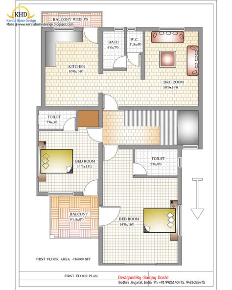 duplex house plan  elevation  sq ft kerala home design  floor plans  dream
