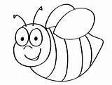 Bee Cartoon Honey Coloring Drawing Pages Bumble Print Getdrawings sketch template